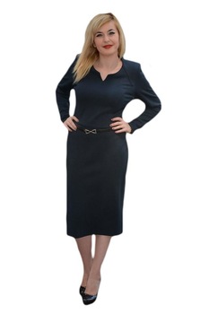 Rochie cu detalii din piele ecologica, D&J Exclusive, Bleumarin Rochie cu detalii din piele ecologica, D&J Exclusive, Bleumarin