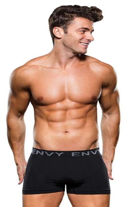 Boxeri barbati, Envy, marimea M INTL, culoare negru, 90% nylon, 10% spandex