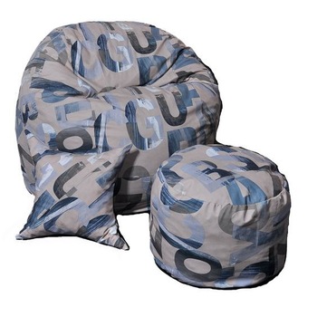 Set Fotoliu Puf pentru copii (5-16 ani) Matusalem + Otoman + Perna decorativa - Army Scrabble (Gama Premium) umplut cu fulgi de burete memory mix® Set Fotoliu Puf pentru copii (5-16 ani) Matusalem + Otoman + Perna decorativa - Army Scrabble (Gama Premium) umplut cu fulgi de burete memory mix®