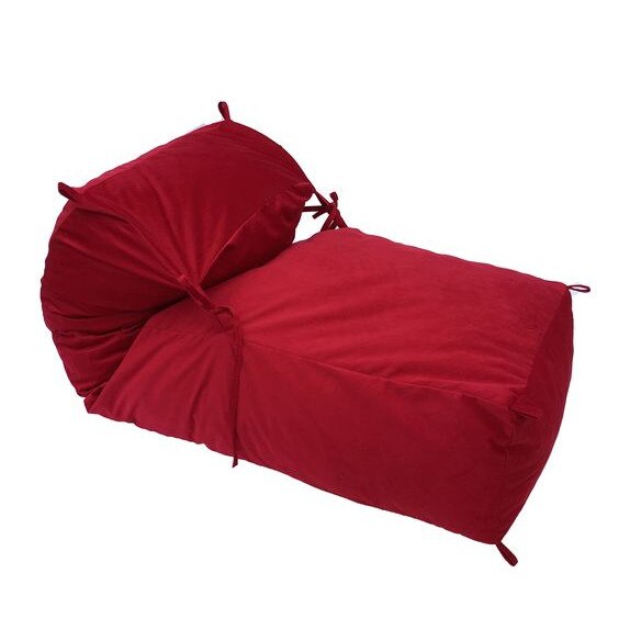 Fotoliu Pufrelax Yoga XL - Red Diamond (Gama Plush Honey) umplut cu fulgi de burete memory mix®