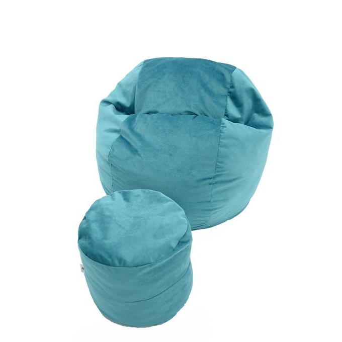 Set Fotoliu Puf pentru Copii (5-16 ani) Matusalem + Otoman - Puddle (Gama Diamond) umplut cu fulgi de burete memory mix®