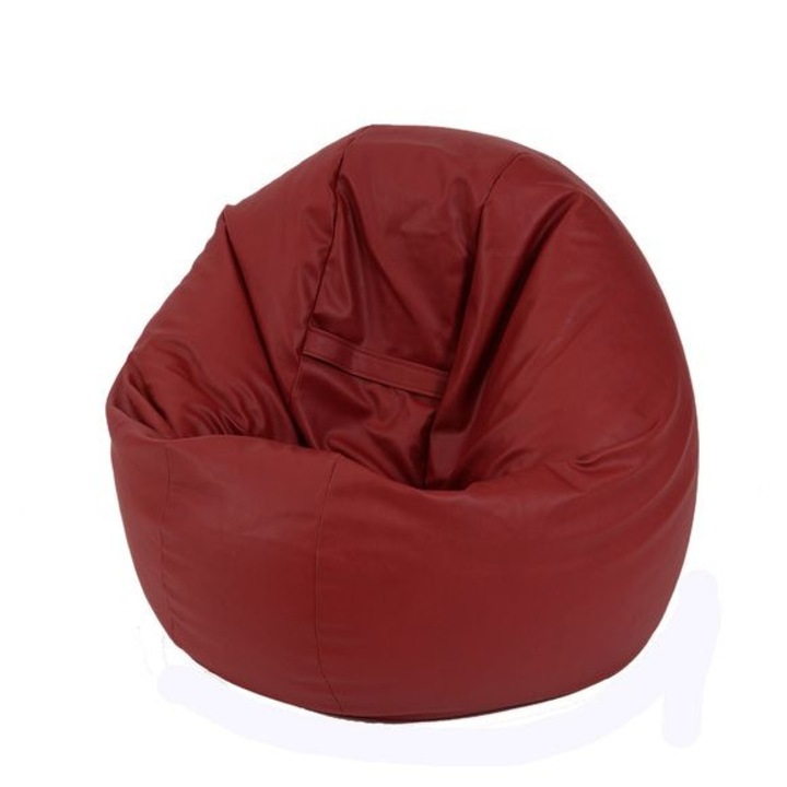 Fotoliu Beanbag Relaxo - Wine (GAMA PREMIUM PU) umplut cu perle polistiren