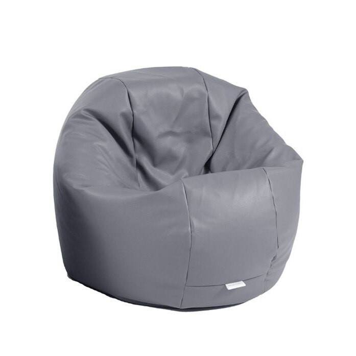 Fotoliu Beanbag Relaxo - Gri (GAMA PREMIUM PU) umplut cu perle polistiren