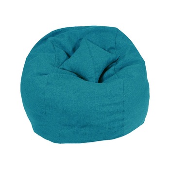 Set Fotoliu Puf pentru Copii (5-16 ani) Matusalem + Perna decorativa - Blue Sky (Gama Savana) umplut cu fulgi de burete memory mix® Set Fotoliu Puf pentru Copii (5-16 ani) Matusalem + Perna decorativa - Blue Sky (Gama Savana) umplut cu fulgi de burete memory mix®