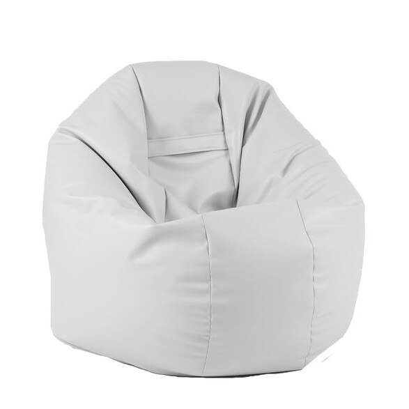 Fotoliu Beanbag Relaxo - Dusty White (GAMA PREMIUM PU) umplut cu perle polistiren