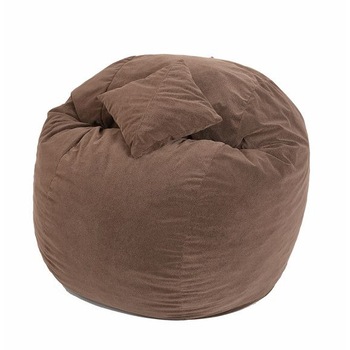 Set Fotoliu Puf King Size + Perna decorativa - Brown Muffin (Gama Plush Honey) umplut cu fulgi de burete memory mix® Set Fotoliu Puf King Size + Perna decorativa - Brown Muffin (Gama Plush Honey) umplut cu fulgi de burete memory mix®