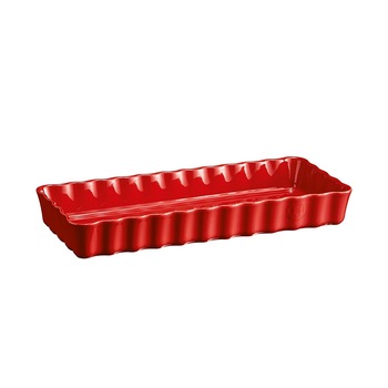 Tava ceramica pentru tarte 15 x 36 cm/1,60 l, rosu - Emile Henry Tava ceramica pentru tarte 15 x 36 cm/1,60 l, rosu - Emile Henry