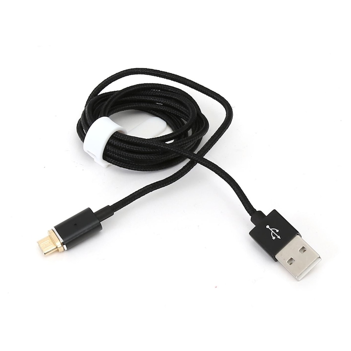 Kábel Platinet Micro Usb - USB, 1X mágneses 1m fekete - PUCMPM1B