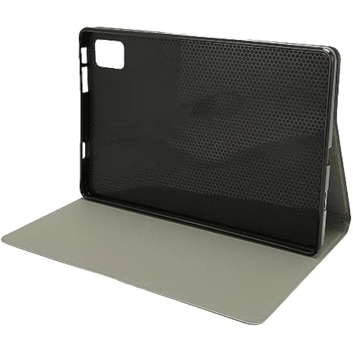 Husa pentru tableta Blackview Tab12, husa pliabila din piele PU, cu suport, reglare in mai multe unghiuri, design rezistent la caderi, gauri precise (negru)