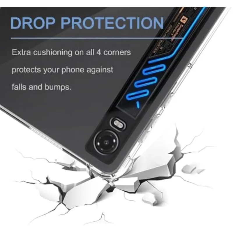 Husa pentru Redmagic Astra 2 Gaming/RedMagic Tablet 5 Pro 9.06 inch, usoara, flexibila, moale, TPU, cu colturi ranforsate, protectie impotriva caderii airbag-ului, husa spate rezistenta la socuri si zgarieturi, transparenta