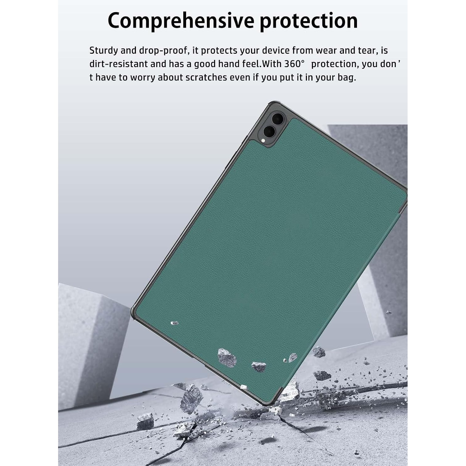 Husa Slim Sigloo, Smart Cover, Trifold, pentru Samsung Galaxy Tab S11 Utra, 2025(SM-930/SM-936)/ S12 Ultra(2026), 14.6", Pine Green