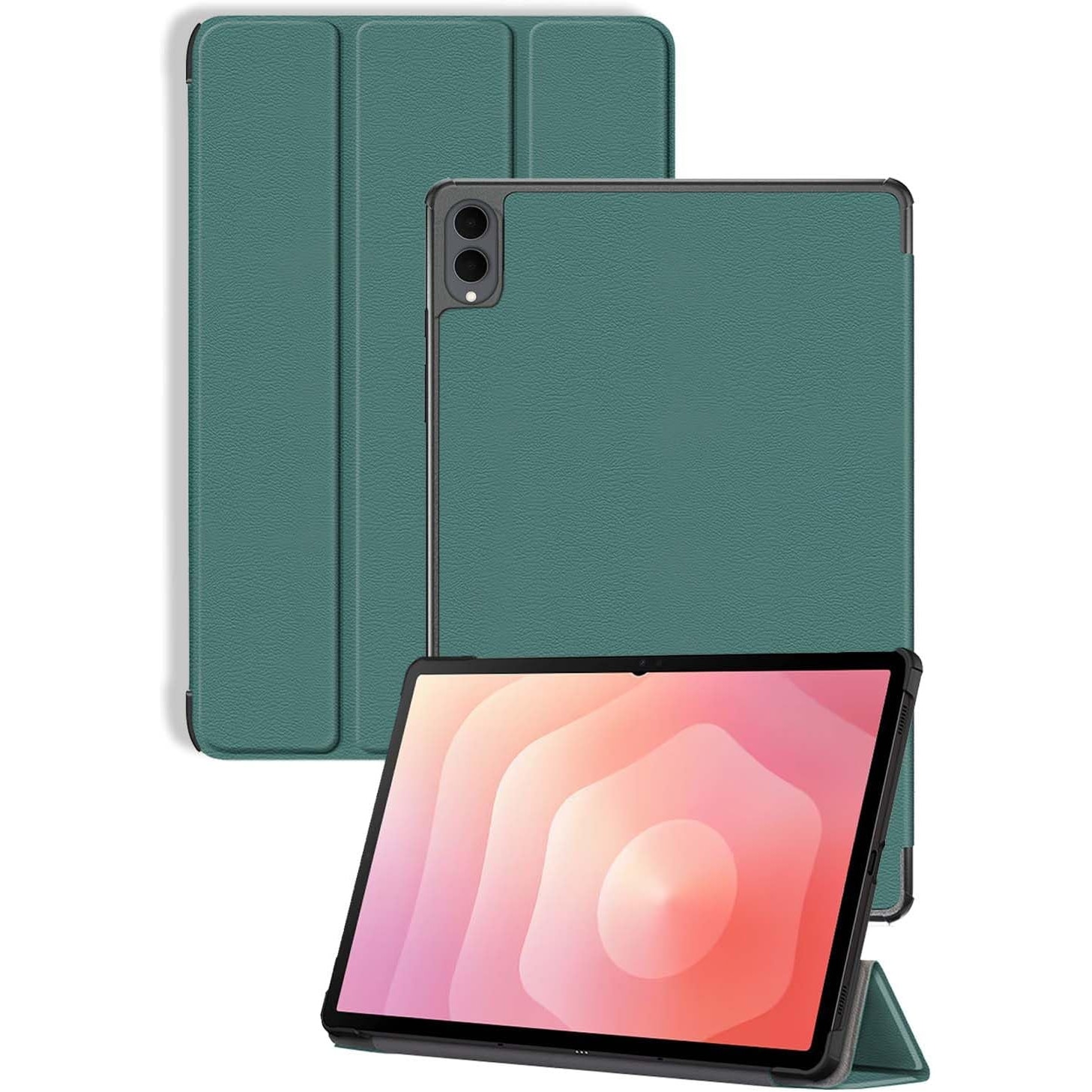 Husa Slim Sigloo, Smart Cover, Trifold, pentru Samsung Galaxy Tab S11 Utra, 2025(SM-930/SM-936)/ S12 Ultra(2026), 14.6", Pine Green