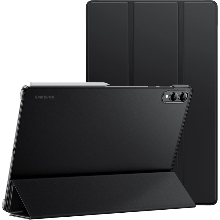 Husa Slim Sigloo, Smart Cover, Trifold, pentru Samsung Galaxy Tab S11 Utra, 2025(SM-930/SM-936)/ S12 Ultra(2026), 14.6", Black