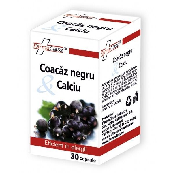 Coacaz Negru si Calciu Farma Class 30cps