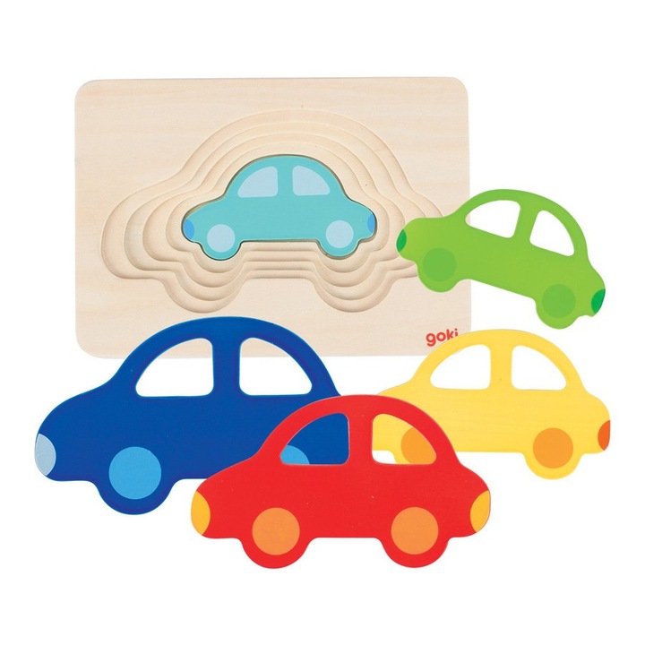 Вграден пъзел Цветни автомобили