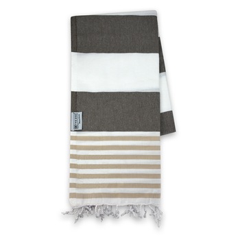 Prosop plaja Marine Maro/Caramel, 100x180 cm, 100% bumbac Terry Selection Prosop plaja Marine Maro/Caramel, 100x180 cm, 100% bumbac Terry Selection