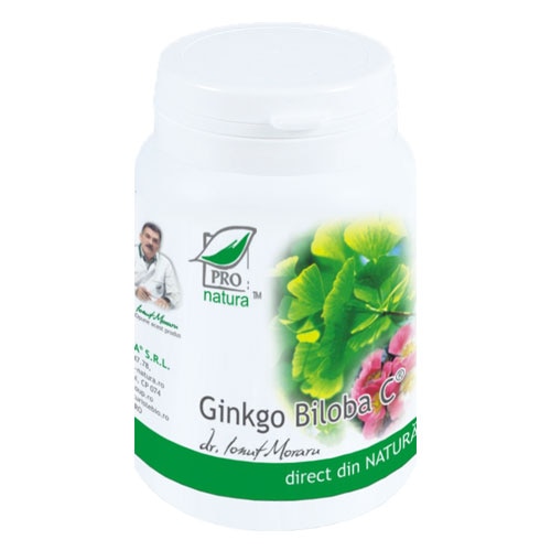 Ginkgo Biloba C, supliment alimentar, 60 capsule, Pro Natura