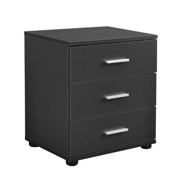 Noptiera Model G2, en.casa, PAL melaminat, 45 x 34 x 50 cm, gri, cu 3 sertare Noptiera Model G2, en.casa, PAL melaminat, 45 x 34 x 50 cm, gri, cu 3 sertare