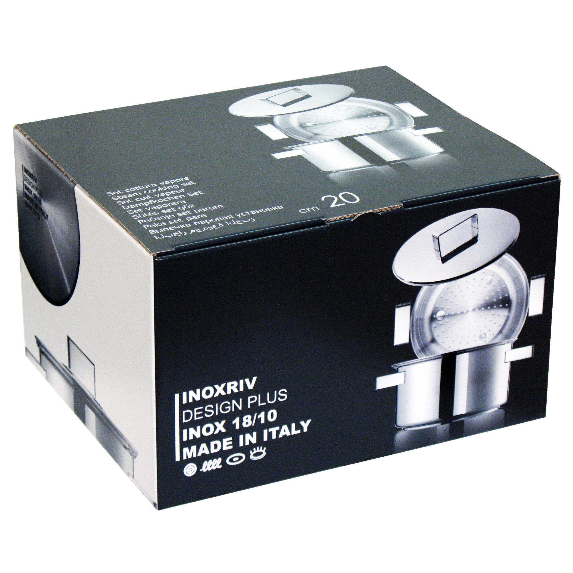 Set vase pentru aburi Designplus, Inoxriv, 20 cm.