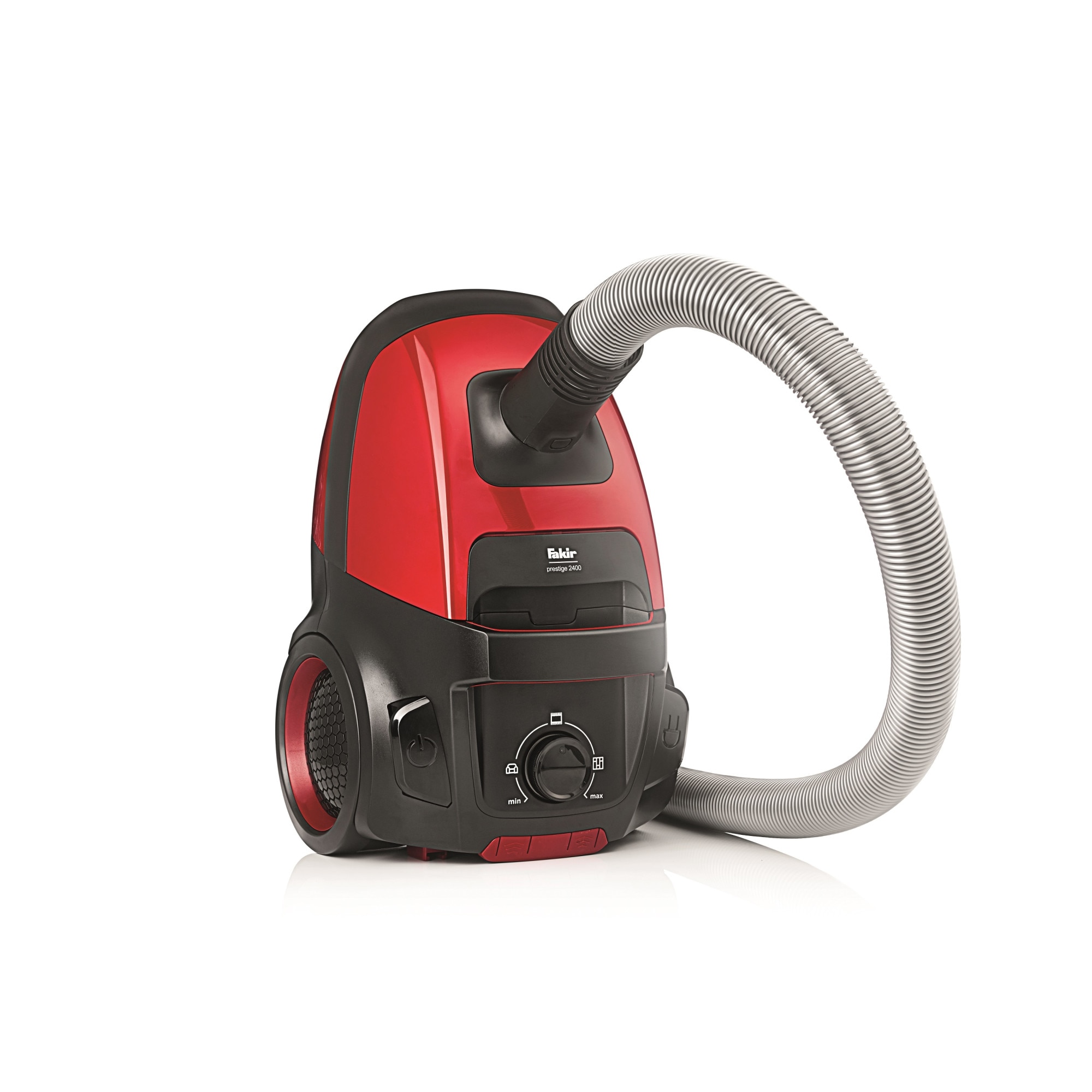 Aspirator cu sac Fakir AirWave TS2400, A+AA, Fabr. in Germania, Filtru ULPA anti-alergii, 500 W, 70dB, Sac 4.5 l, Perie parchet, Tub telescopic, Rosu/Negru