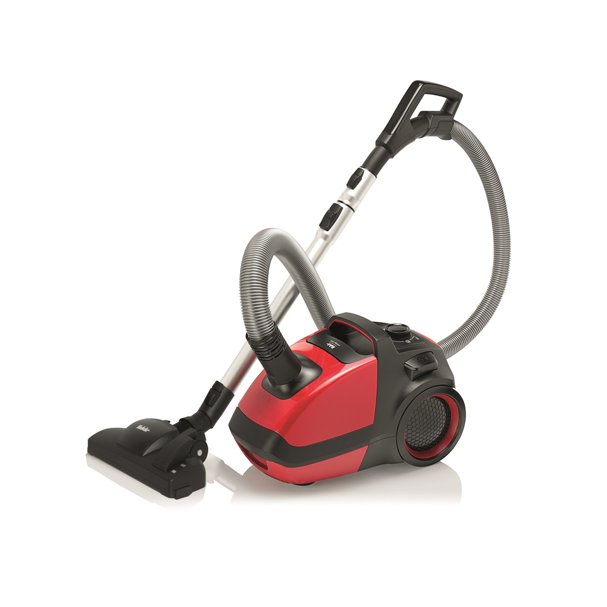 Aspirator cu sac Fakir AirWave TS2400, A+AA, Fabr. in Germania, Filtru ULPA anti-alergii, 500 W, 70dB, Sac 4.5 l, Perie parchet, Tub telescopic, Rosu/Negru