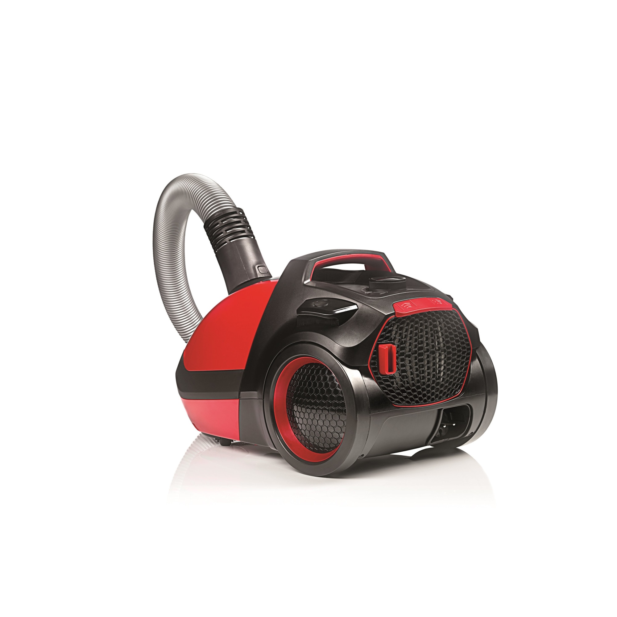 Aspirator cu sac Fakir AirWave TS2400, A+AA, Fabr. in Germania, Filtru ULPA anti-alergii, 500 W, 70dB, Sac 4.5 l, Perie parchet, Tub telescopic, Rosu/Negru