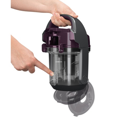 Aspirator fara sac Bosch 3A BGC05AAA1, 700W, 1.5 l, Filtru igienic PureAir, Easy Clean, Negru/Mov