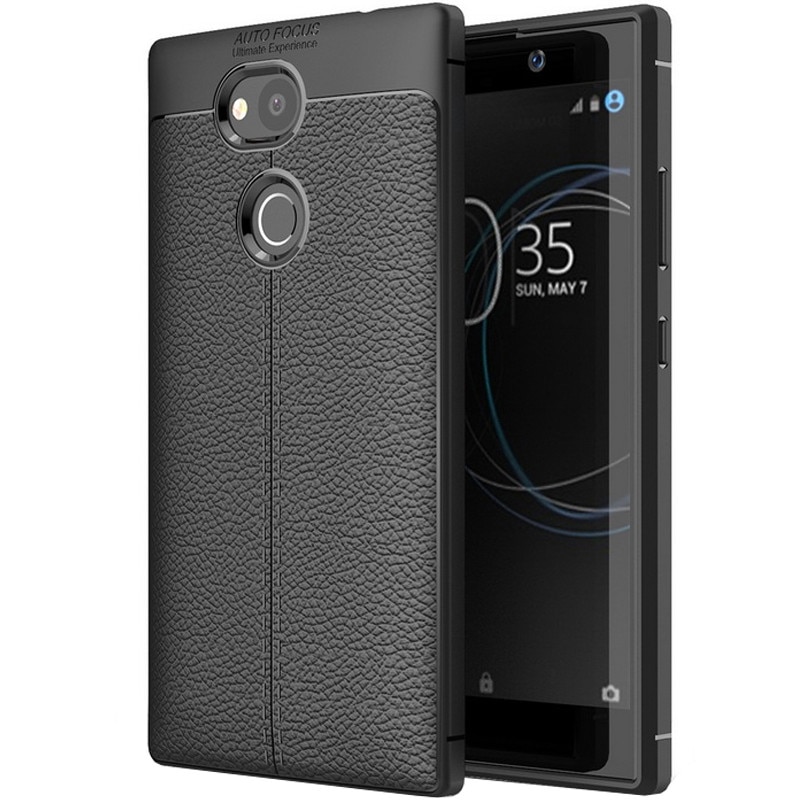 Husa de protectie leather pentru Sony Xperia L2, Negru