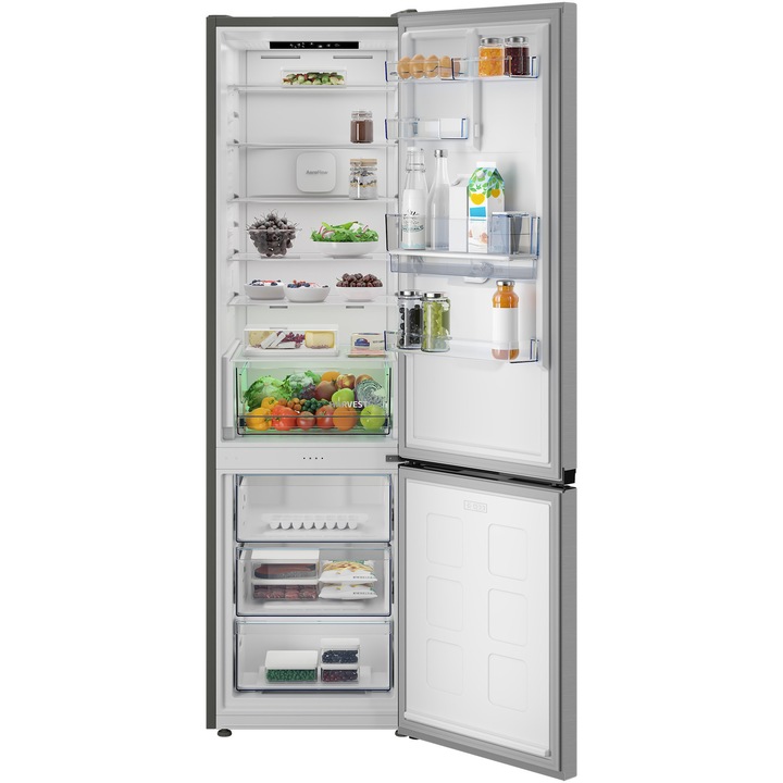 Combina frigorifica Beko B1RCNA414HDXB 415 L, clasa energetica E compresor inverter, culoare titanium inox