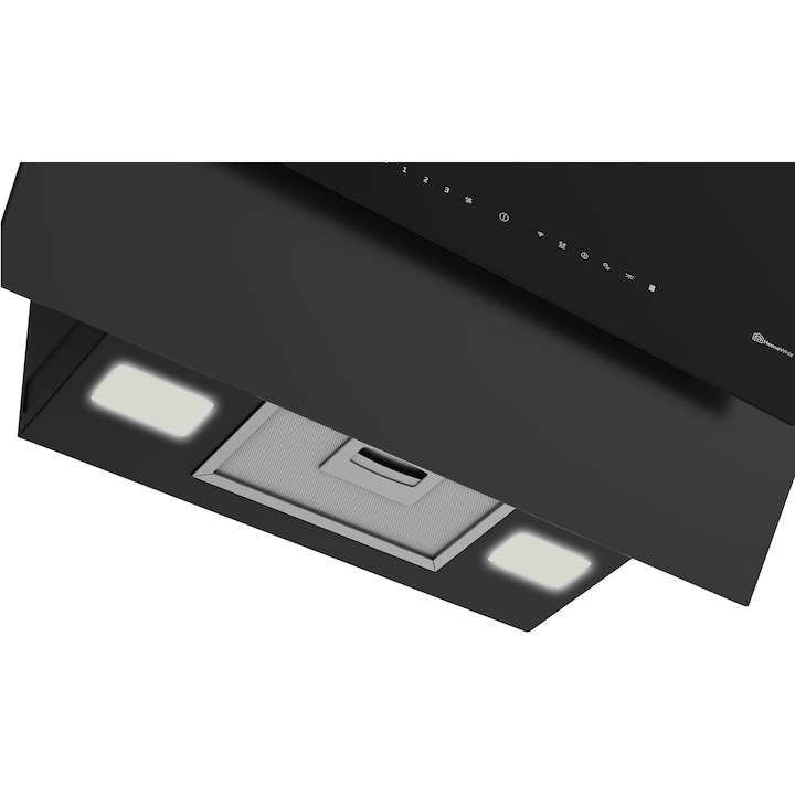 Hota decorativa Beko MBHCA67841BMTHSI , filtru carbon, 3 trepte de viteza, iluminare LED, negru mat