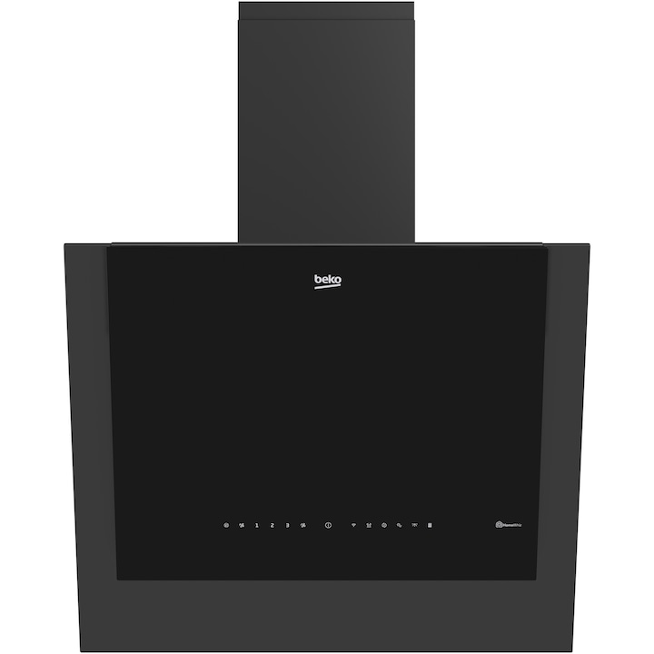 Hota decorativa Beko MBHCA67841BMTHSI , filtru carbon, 3 trepte de viteza, iluminare LED, negru mat
