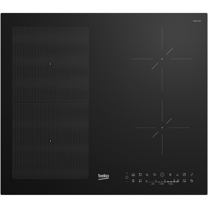 Plita inductie incorporabila Beko HII64693AFTI , flexi cooking , 9 trepte setare putere negru