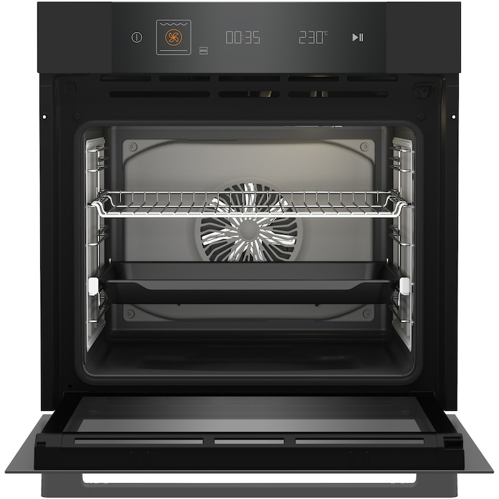 Cuptor incorporabil Beko MBBIM10600MTMSW, 72 L ,clasa energetica A, autocuratare catalitica, functie automata paine , pizza, conectivitate WI-Fi, Negru Mat