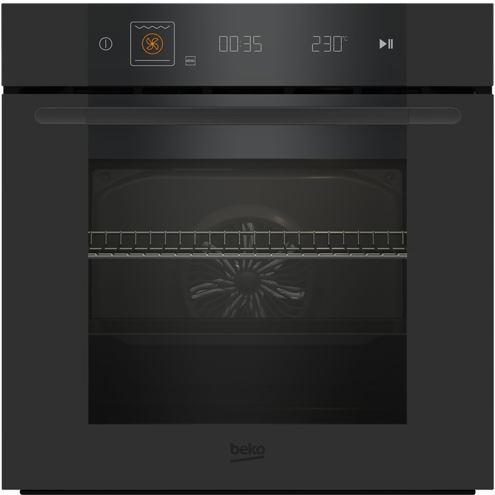 Cuptor incorporabil Beko MBBIM10600MTMSW, 72 L ,clasa energetica A, autocuratare catalitica, functie automata paine , pizza, conectivitate WI-Fi, Negru Mat
