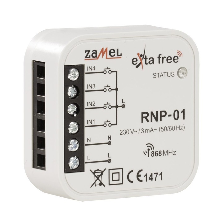 Transmitator radio Zamel RNP-01, 4 canale, Extra Free, Alb