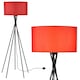 Lampa de podea Red Mikado, lux.pro, 155 cm, 1 x E 27, 60W, textil/metal, rosu/negru