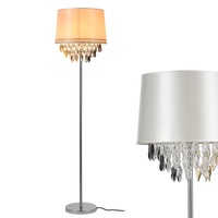 Lampa de podea Royality, lux.pro, 165 cm, 1 x E 27, 60W, textil/metal, alb / crom