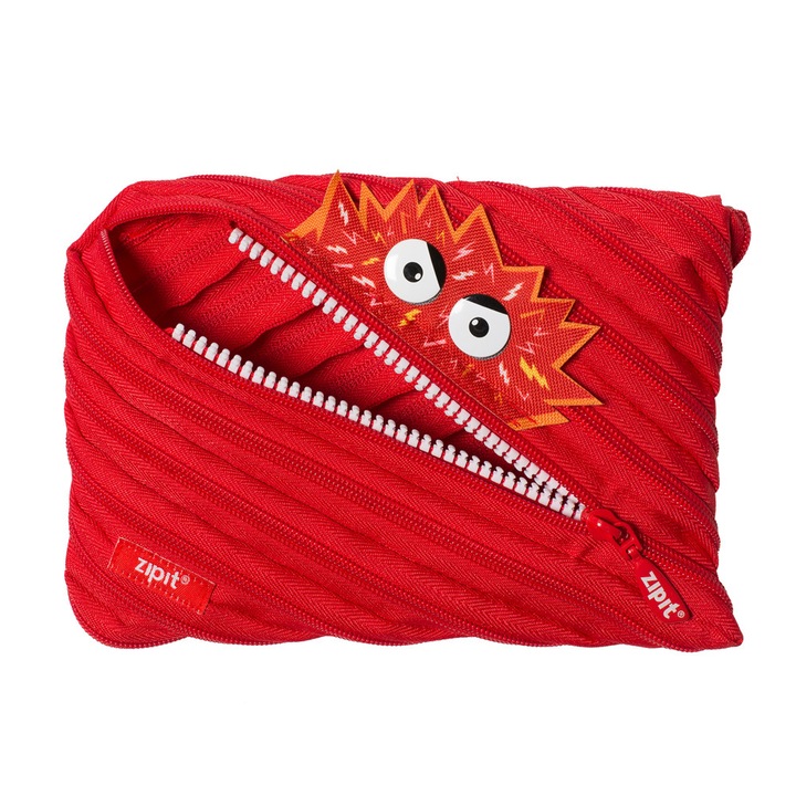Jumbo несесер Zipit Talking Monstars, 23x2x15cm, Червен