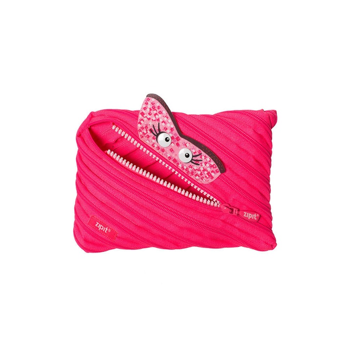 Jumbo несесер Zipit Talking Monstars, 23x2x15cm, Розов