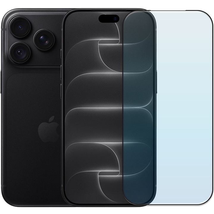 Folie din sticla securizata pentru Apple iPhone 18 Pro, HAMSTERBOX Glass Shield, Protectie completa ecran, Full face, Aplicare rapida, Case Friendly, Transparenta