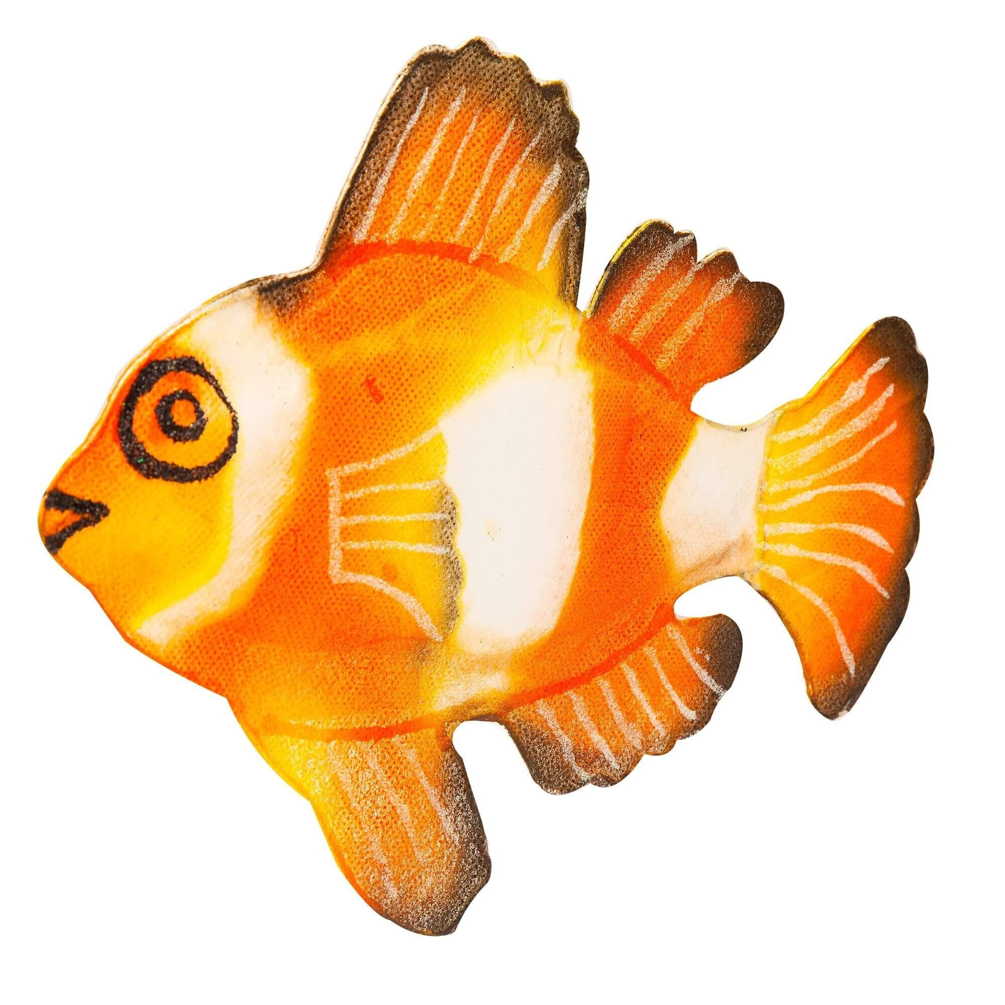 Decoratiune peste, 30 cm, Portocaliu