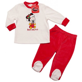 Pijama copii Mickey Mouse alb/rosu Pijama copii Mickey Mouse alb/rosu