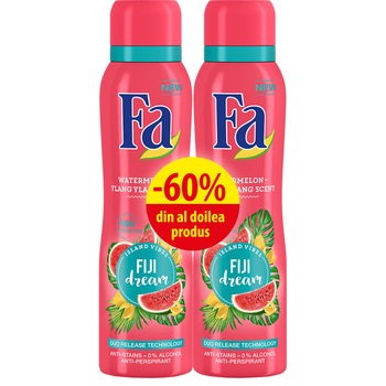 Pachet promo Fa: Deodorant spray Fiji Dream Island, 2 x 150 ml Pachet promo Fa: Deodorant spray Fiji Dream Island, 2 x 150 ml