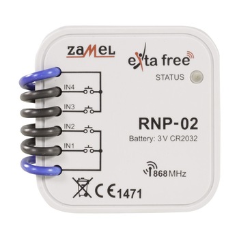 Transmitator radio Zamel RNP-02, 4 canale, Extra Free, Alb Transmitator radio Zamel RNP-02, 4 canale, Extra Free, Alb