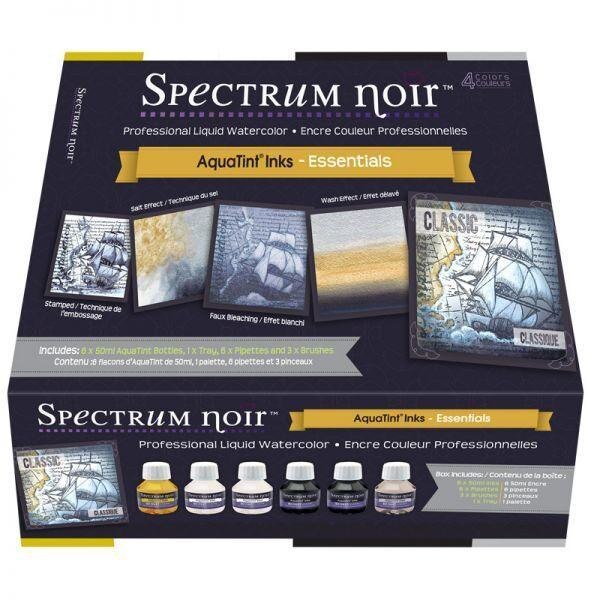 Set 6 vopseluri Aqua Tint Essentials, Crafters Companion, multicolor, 300ml