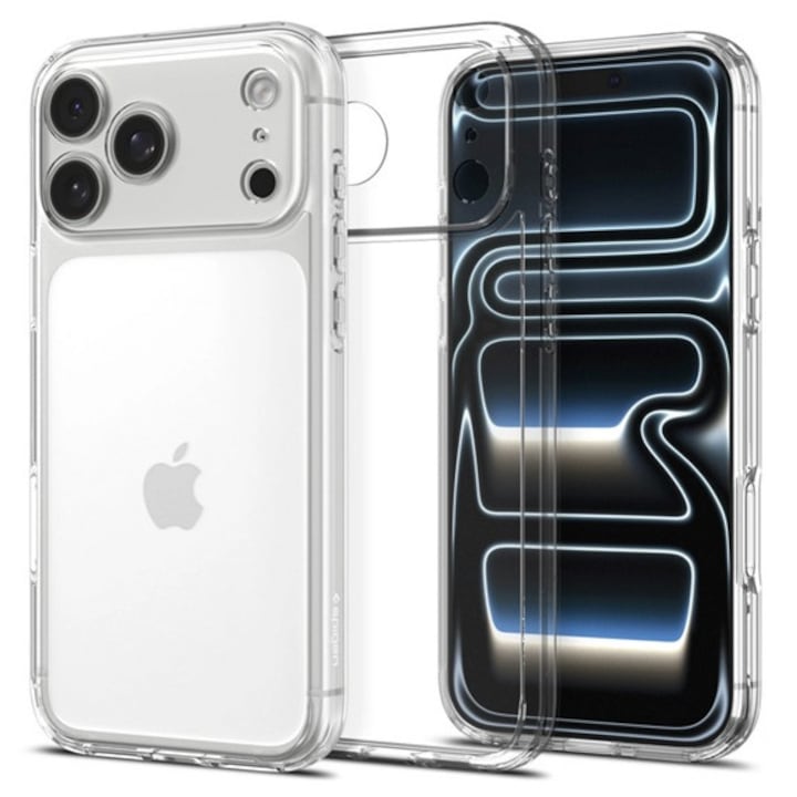 Husa Spigen Ultra Hybrid compatibila cu iPhone 18 Pro / 17 Pro, Transparent