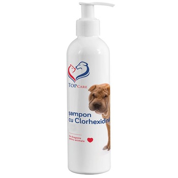Sampon TopCare pentru caini cu Clorhexidina, 250 ml Sampon TopCare pentru caini cu Clorhexidina, 250 ml