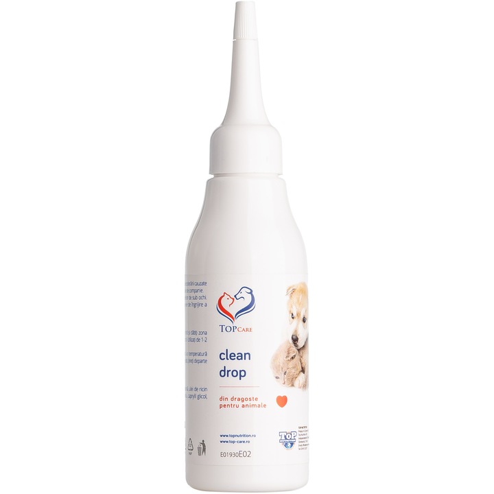 Solutie de curatare a ochilor pentru caini si pisici TopCare, 60 ml