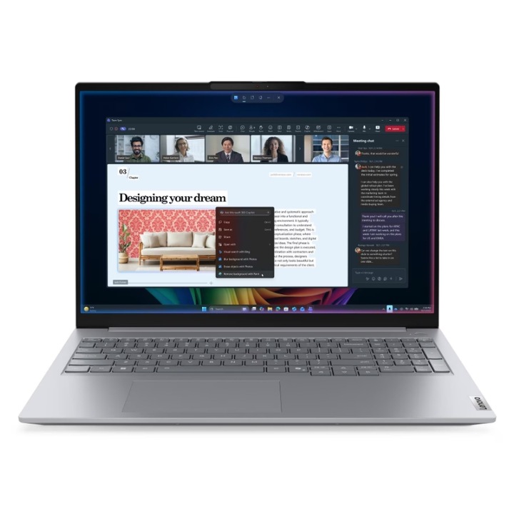 Laptop Lenovo ThinkBook 16 G9 IPL Procesor Intel® Core™ Ultra 5 325 12M Cache, up to 4.5 GHz, 16" WUXGA, 16GB DDR5, 512GB SSD, Intel Graphics, Windows® 11 Pro, Gri