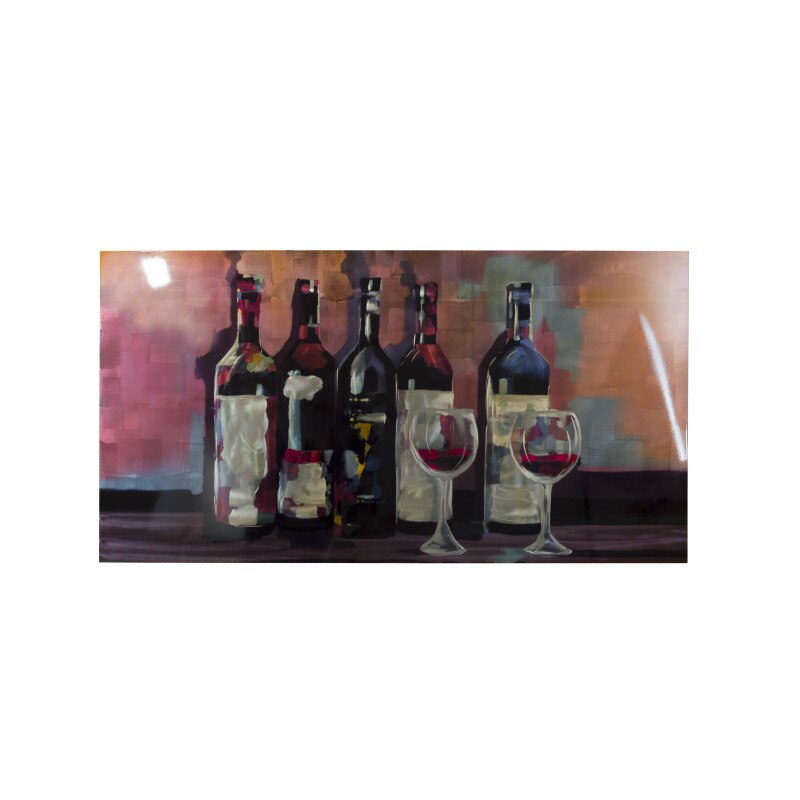 Tablou Modern ''Crama vinuri'', realizat manual din aluminiu, 120 x 60 cm